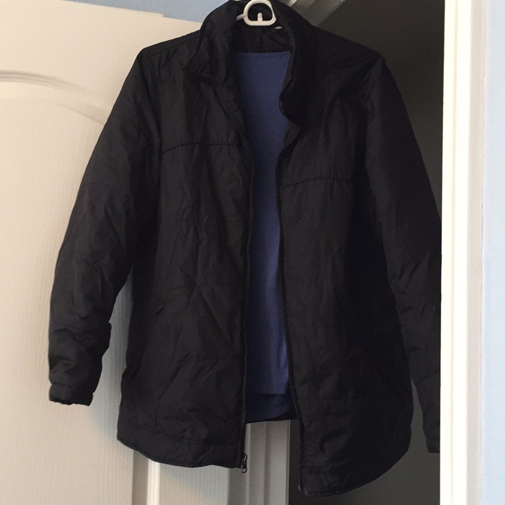 Black coat zip up jacket